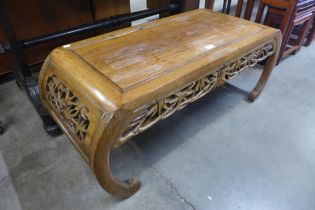 A Chinese carved hardwood opium