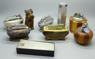 Nine table lighters