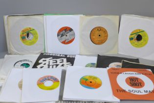 Forty reggae 7" singles, UK and Jamaican