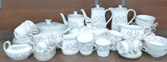 A collection of Royal Crown Derby Brittany pottery, seconds, tea ware, coffee ware, two tureens,