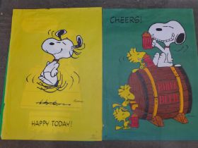 Four Peanuts posters by Schultz, printed in the 1980s, Hallmark, (A2 size)