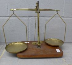 A set of balance scales