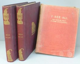 Two volumes of Punch, (1902), Jan-Jun & Jul-Dec, also a volume of I See All, The World's First