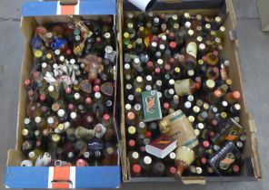 A large quantity of alcohol miniatures (two boxes) **PLEASE NOTE THIS LOT IS NOT ELIGIBLE FOR