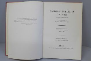 One volume; Modern Publicity in War, 1941, John Gloag, The Studio Publications