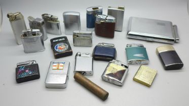 Twenty vintage lighters