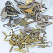 A collection of old clock keys