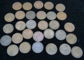 Thirty pre 1860 Queen Victoria copper farthings