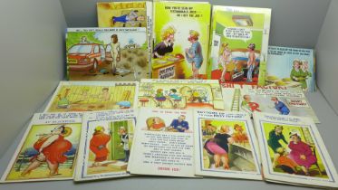 Postcards; Bamforth comic postcards, vintage to modern (75)