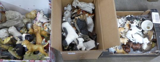 A collection of approximately one hundred figures of dogs (3 boxes) **PLEASE NOTE THIS LOT IS NOT