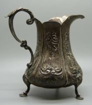 A Victorian silver jug, London 1859, 148g