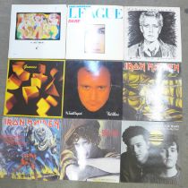 Twelve 1980s LP records including Frankie Goes To Hollywood double album and The Human League Dare