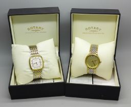Two boxed Rotary wristwatches