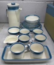 A collection of Wedgwood Pacific Blue coffee and dinnerwares (24) **PLEASE NOTE THIS LOT IS NOT