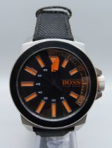 A gentleman's large Hugo Boss wristwatch