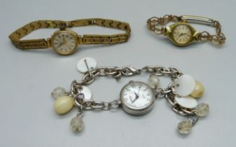 Three lady's wristwatches including Smiths and Rotary