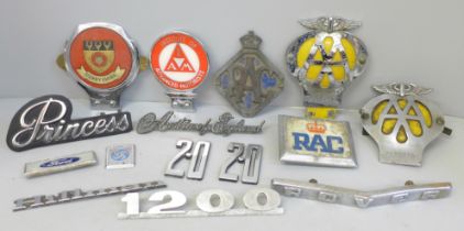 Thirteen car badges