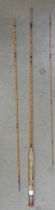 A fly fishing rod, marked Harry Moore