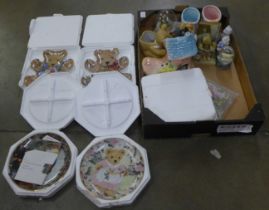 Teddy Bear collectors plates by Franklin Mint x 6 and other Teddy Bear items **PLEASE NOTE THIS