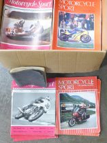 Motorcycle Sport magazines from 1970s, 1980s and 1990s (164), Bike magazines (8) plus a Triumph