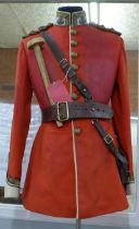 A Welsh Regiment tunic, circa 1880s, lieutenant rank, motto Better Death Than Dishonour, on a