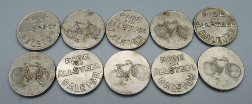 Ten Raleigh Cycle Company tokens