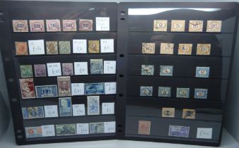 Stamps; two stockcards of early Italy stamps (used) with a catalogue value of over £1,100