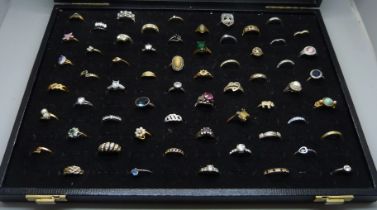A ring tray box with sixty costume rings