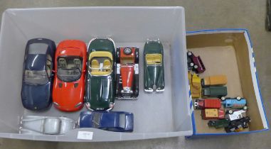Three 1/18th scale model vehicles and other die-cast model vehicles including Corgi **PLEASE NOTE