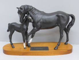 A Beswick figure group, Black Beauty and Foal