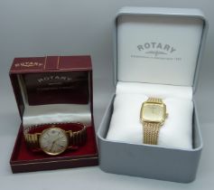 Two Rotary wristwatches including Avenger, both boxed