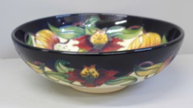 A Moorcroft bowl, Anna Lily by Nicola Slaney, 26cm