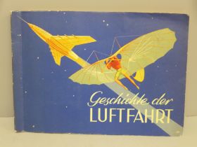 A circa 1955 German album of aircraft cards, Gerschichte der Luftfahrt