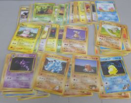 Fifty vintage Japanese Pokemon cards