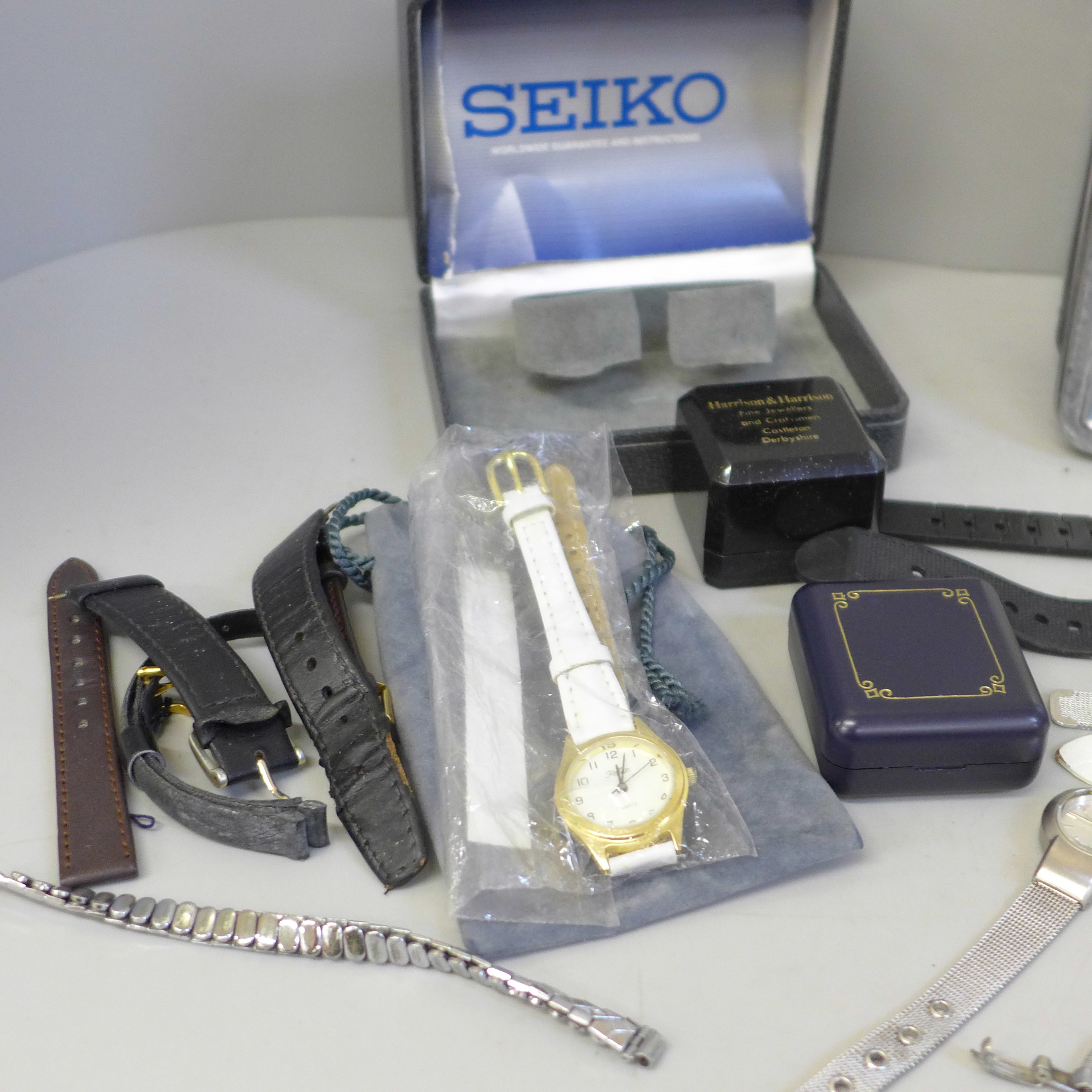 A Timex Ironman Triathlon watch, other lady's and gentleman's watches and a vintage Seiko wristwatch - Bild 5 aus 5