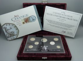 A Royal Mint 1996 UK Silver Anniversary Collection, with certificate, No. 03935