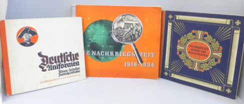A German cigarette card album (complete), 1934, German uniforms 1800s-1930s and German Navy uniforms
