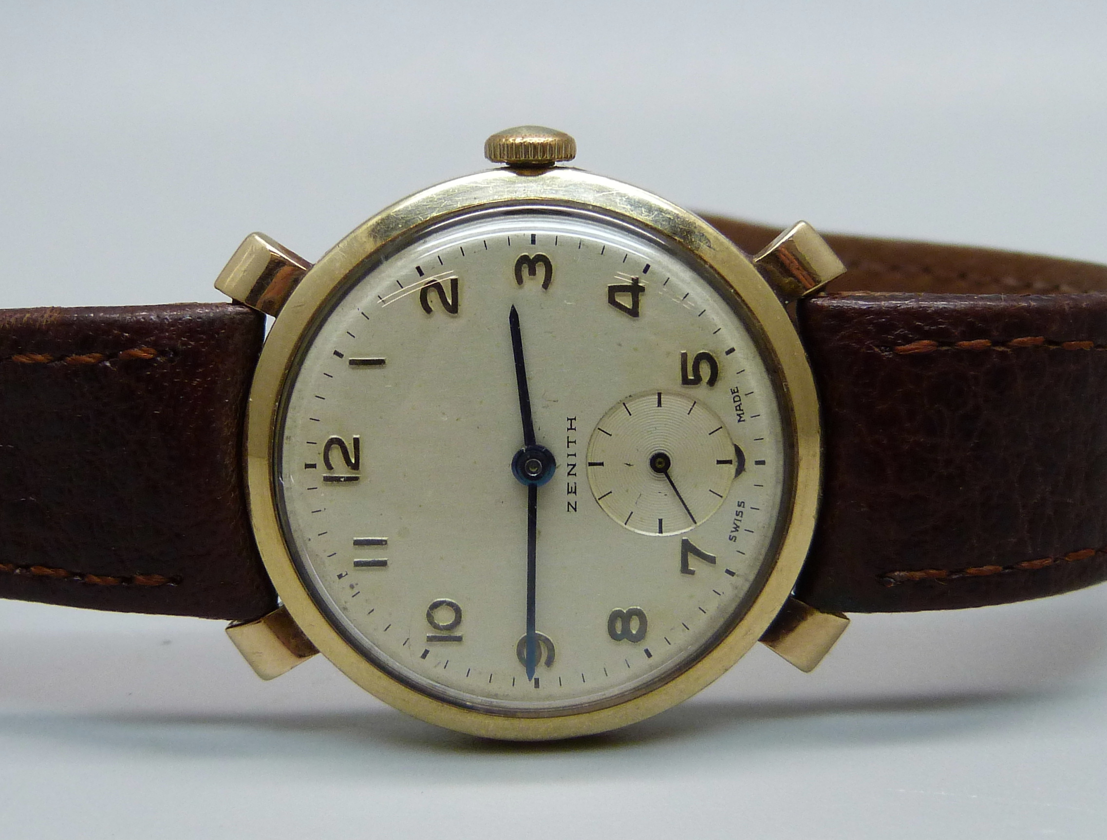 A 9ct gold Zenith wristwatch, 29mm case - Bild 5 aus 5