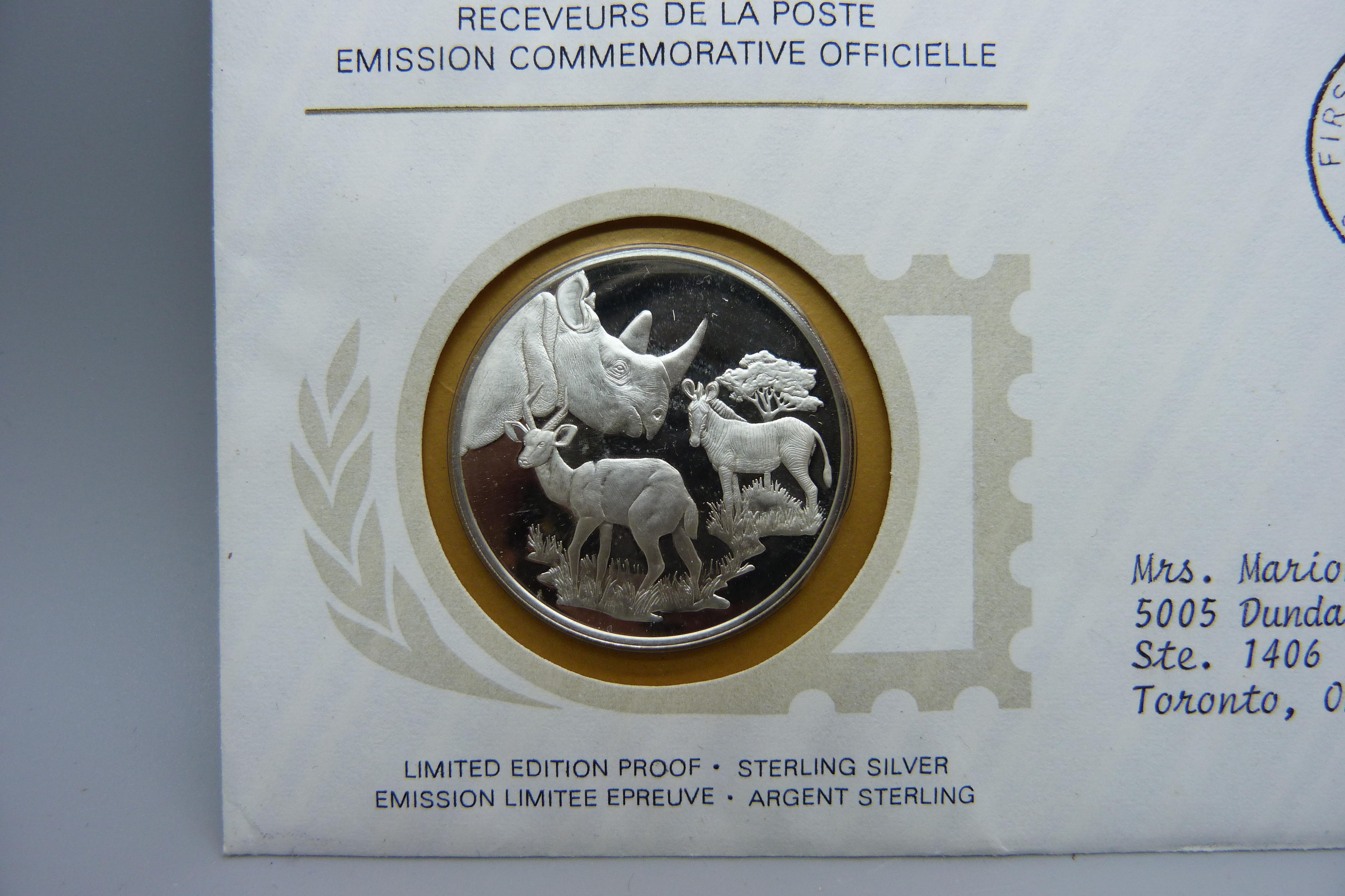 A Limited Edition sterling silver International Society of Postmasters Official Commemorative Issue, - Image 2 of 3