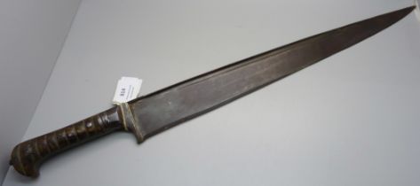 An Indo-Persian short sword with horn handle, 56cm