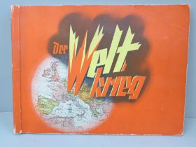 A German WWI cigarette card album, der Welt Krieg