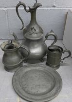 A collection of pewter **PLEASE NOTE THIS LOT IS NOT ELIGIBLE FOR POSTING AND PACKING**