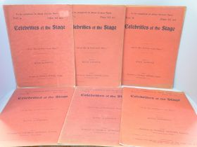 Celebrities of the Stage, eleven volumes, first issue has loose covers, circa 1900s