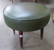 A Miss Muffet green leather stool