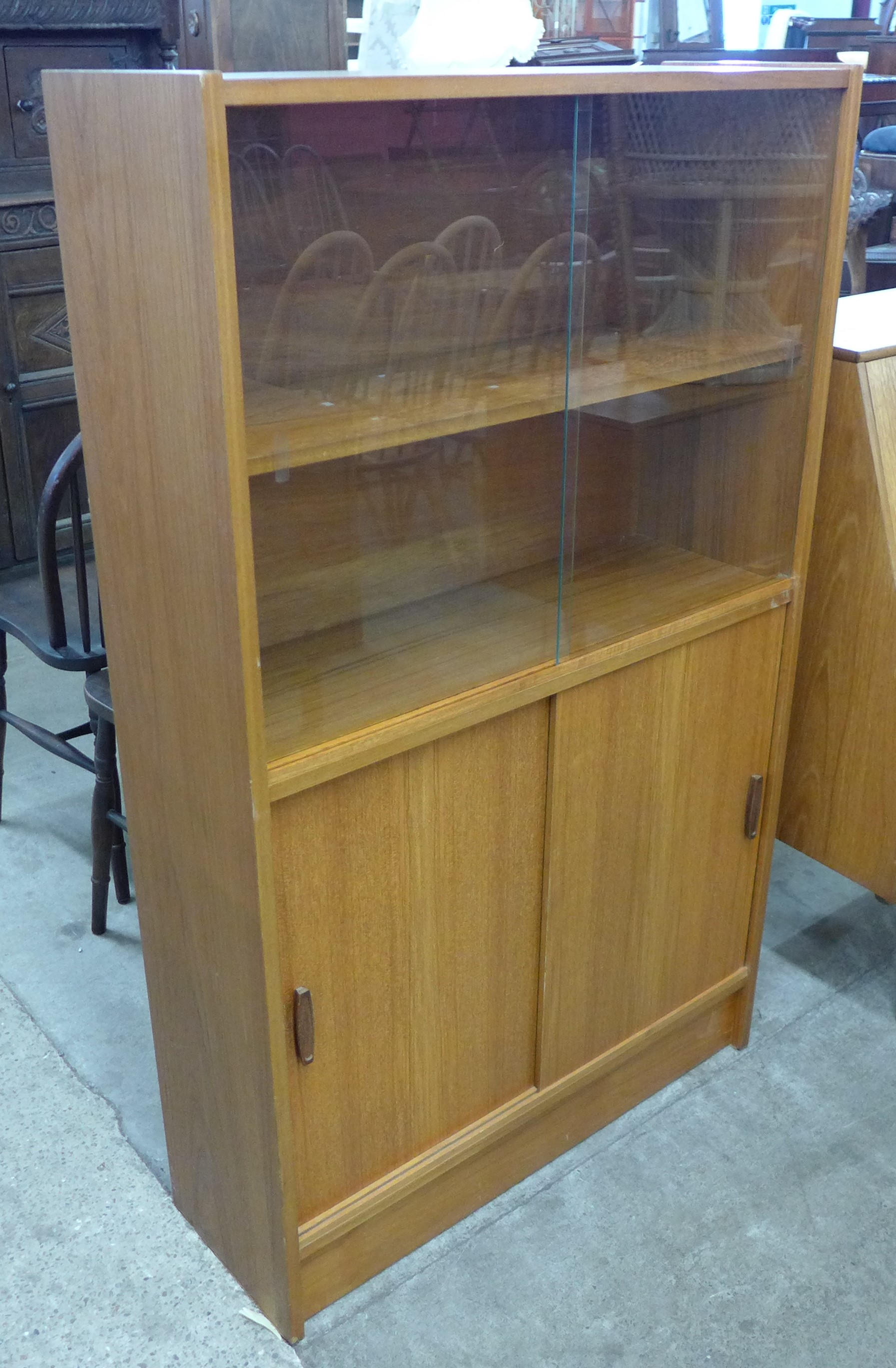 A teak bookcase