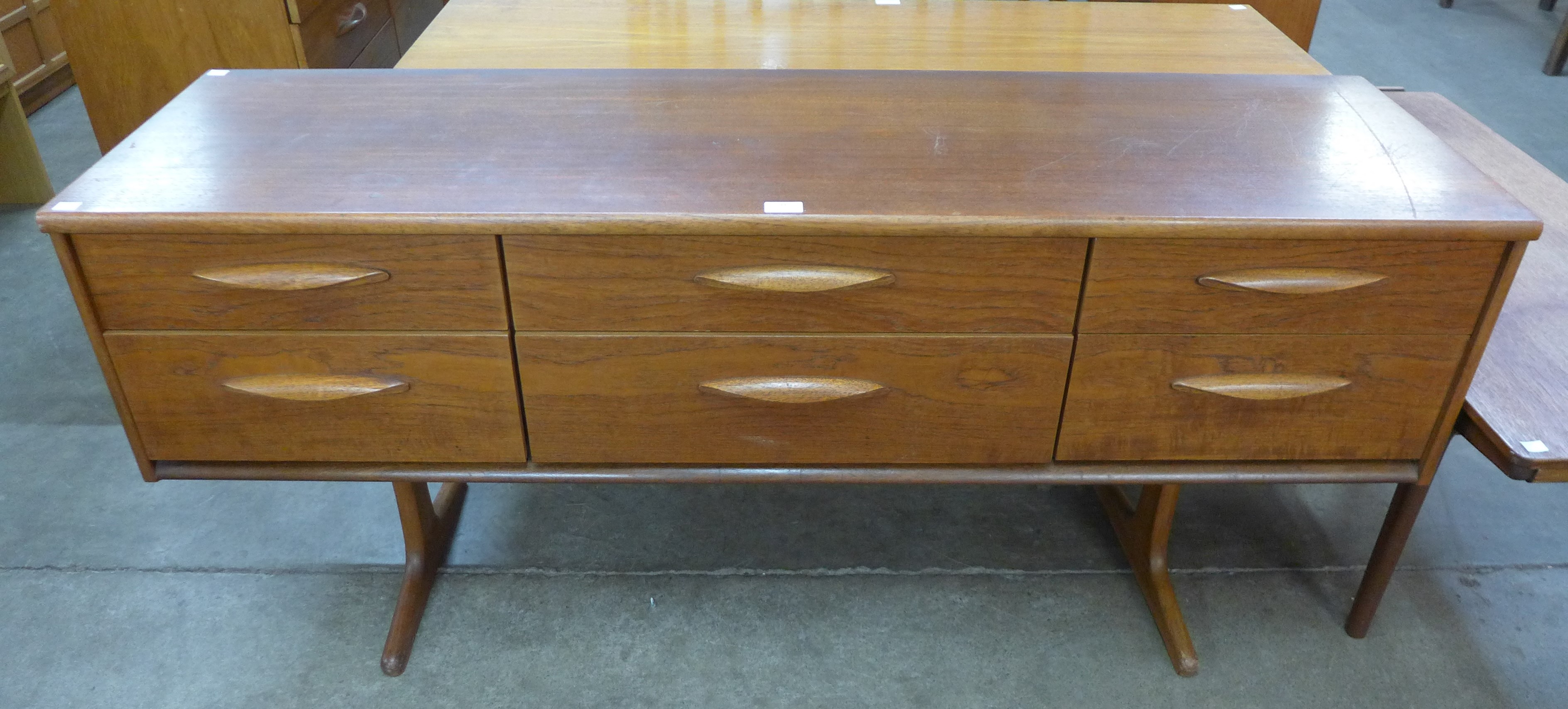 An Austin Suite teak six drawer sideboard - Image 2 of 2