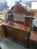 A Victorian mahogany mirrorback chiffonier