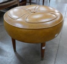 A Miss Muffet tan leather stool
