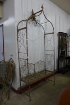 A Victorian style wrought iron garden arch