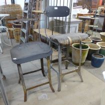Two industrial machinists chairs
